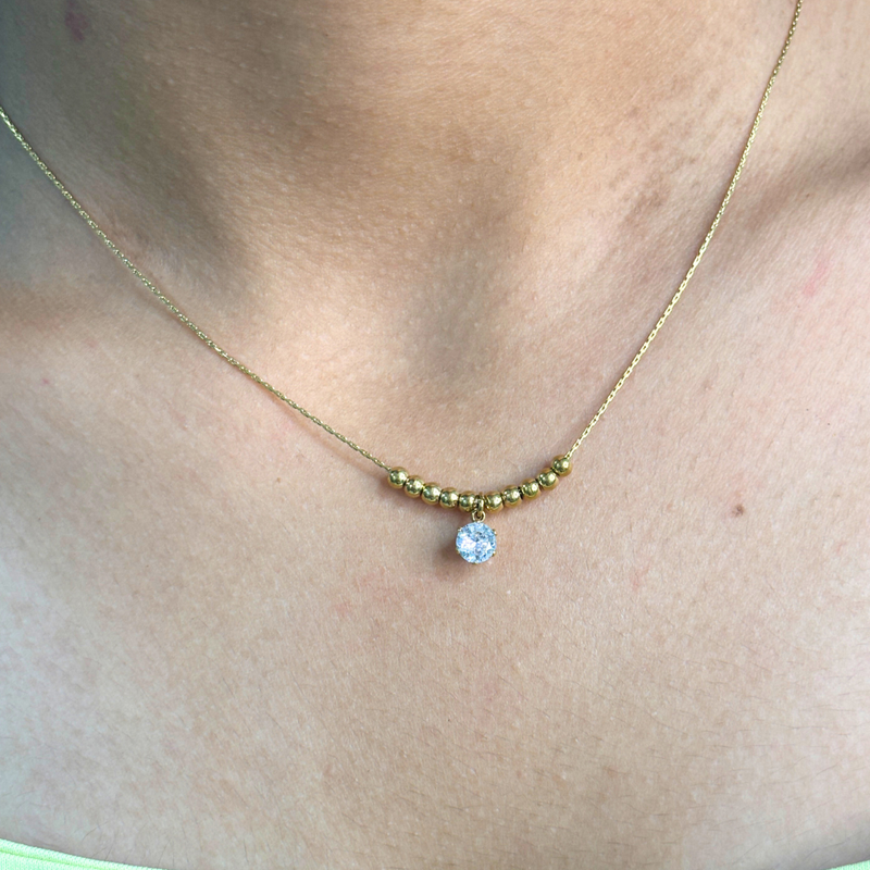 stone ball  Necklace
