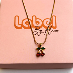 Cherry stone necklace