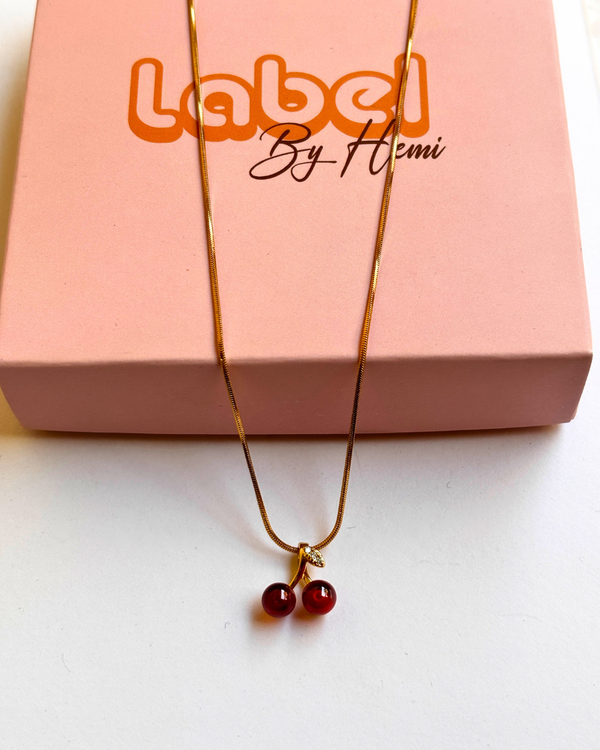 Cherry glow necklace