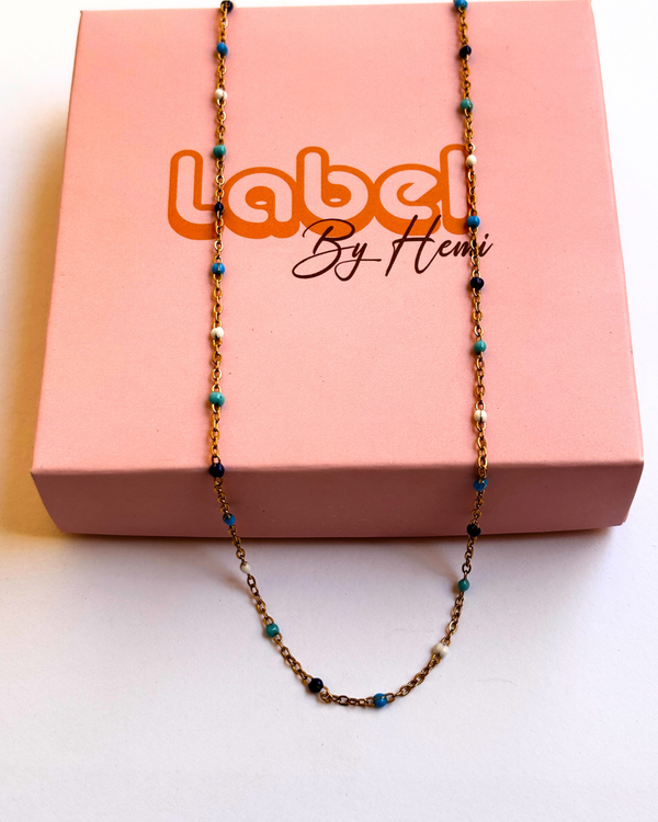 Beach enamel necklace