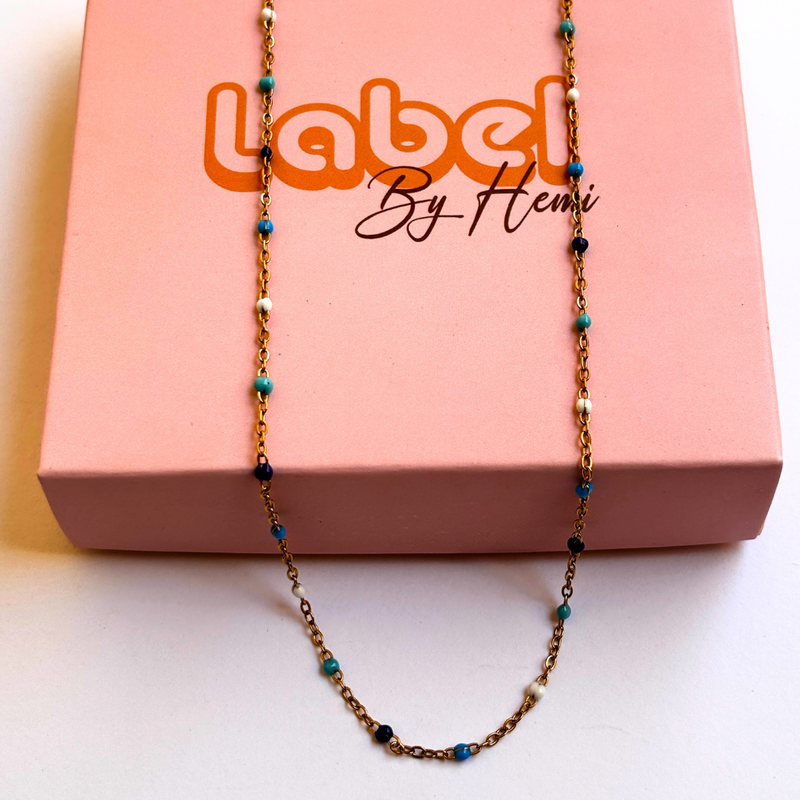 Beach enamel necklace