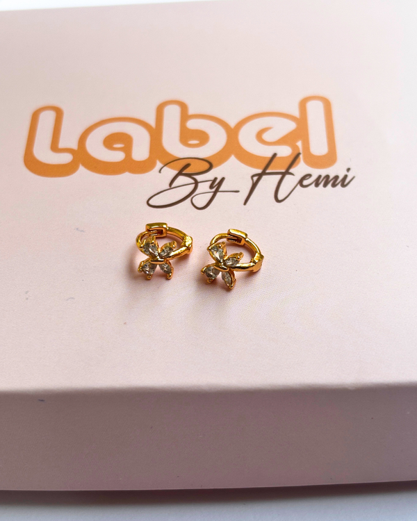 Butterfly mini hoops