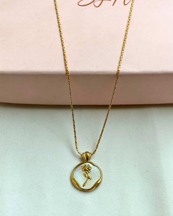MOP Rose Necklace