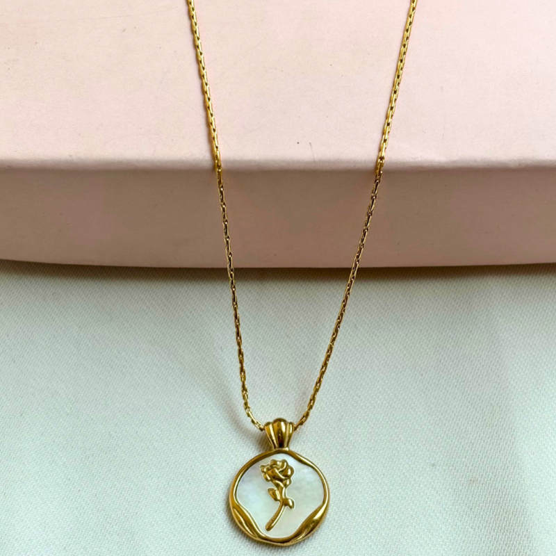 MOP Rose Necklace