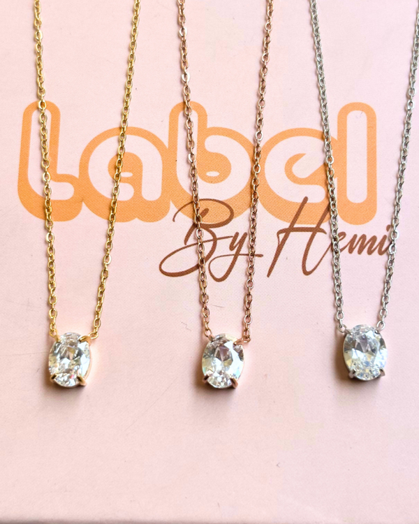 Oval Stone necklace