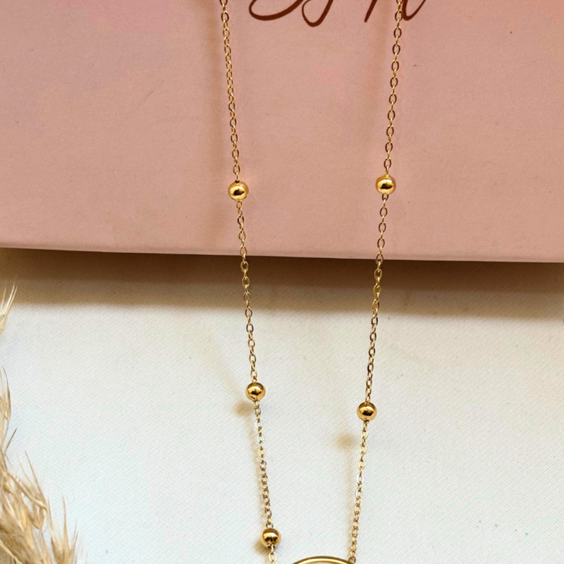 White small evil eye Necklace