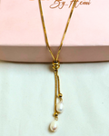 Pearl Drawstring Necklace