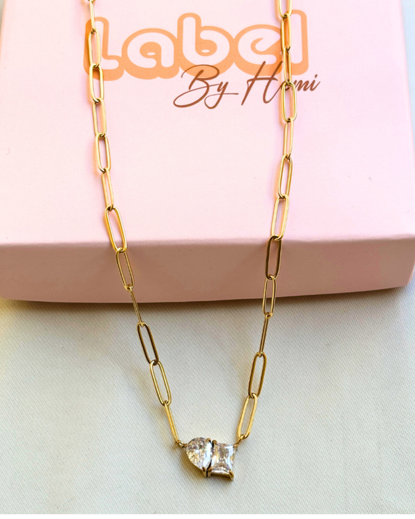 Two Stone link Necklace