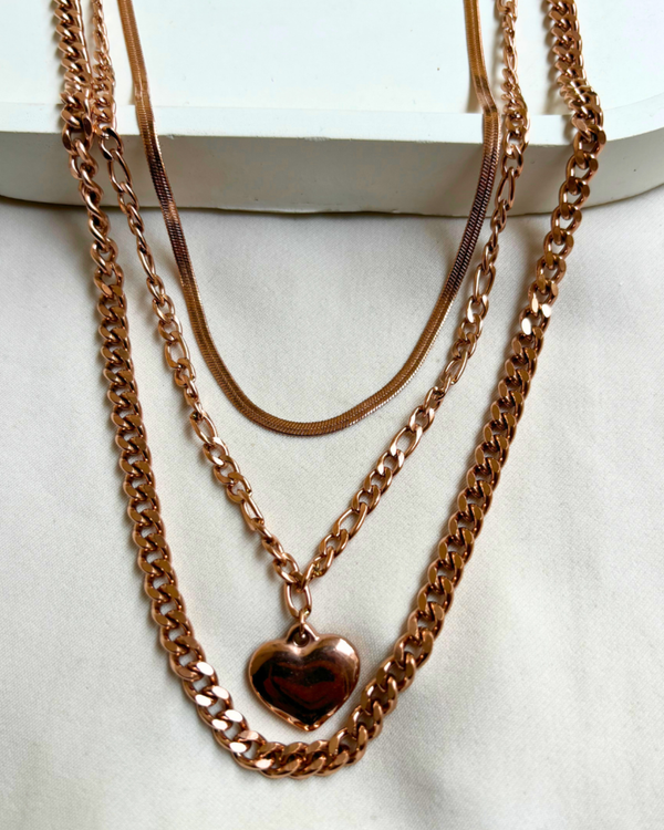Heart  3 Layer Necklace