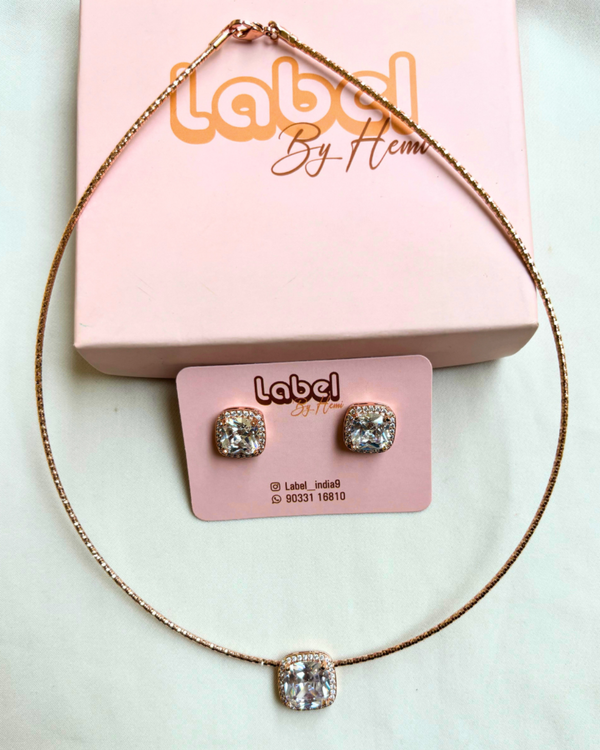 Rosegold White Gemstone Combo