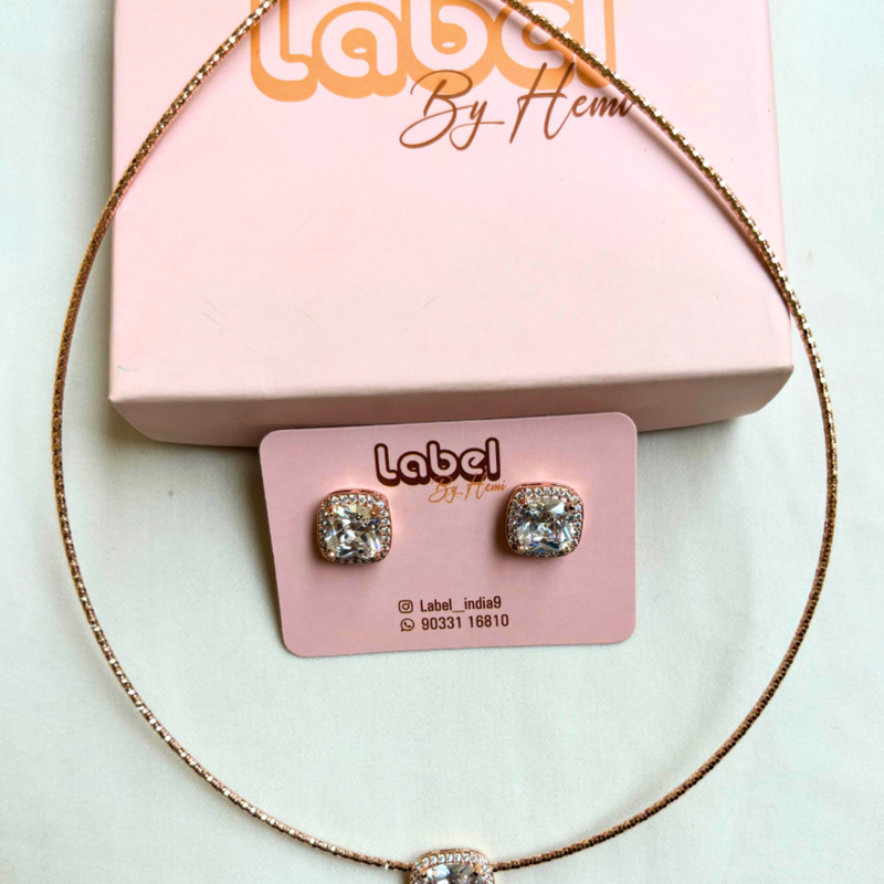 Rosegold White Gemstone Combo