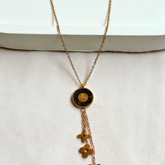 Leather hanging Necklacde