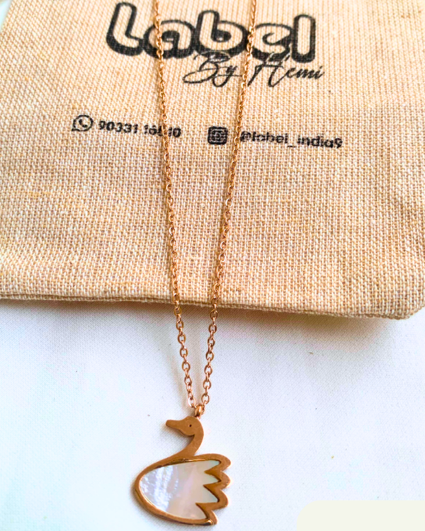 MOP White Swan Necklace