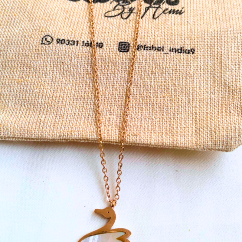 MOP White Swan Necklace