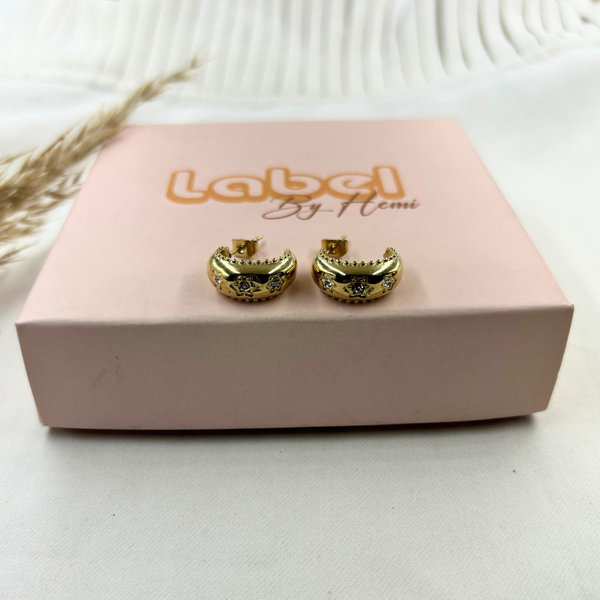 Star stone Hoops