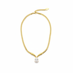 Gold Cuban Link Necklace - White Background 1:1