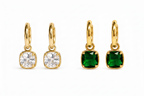 Square stone Hoops