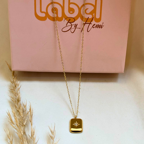 Flat square Necklace